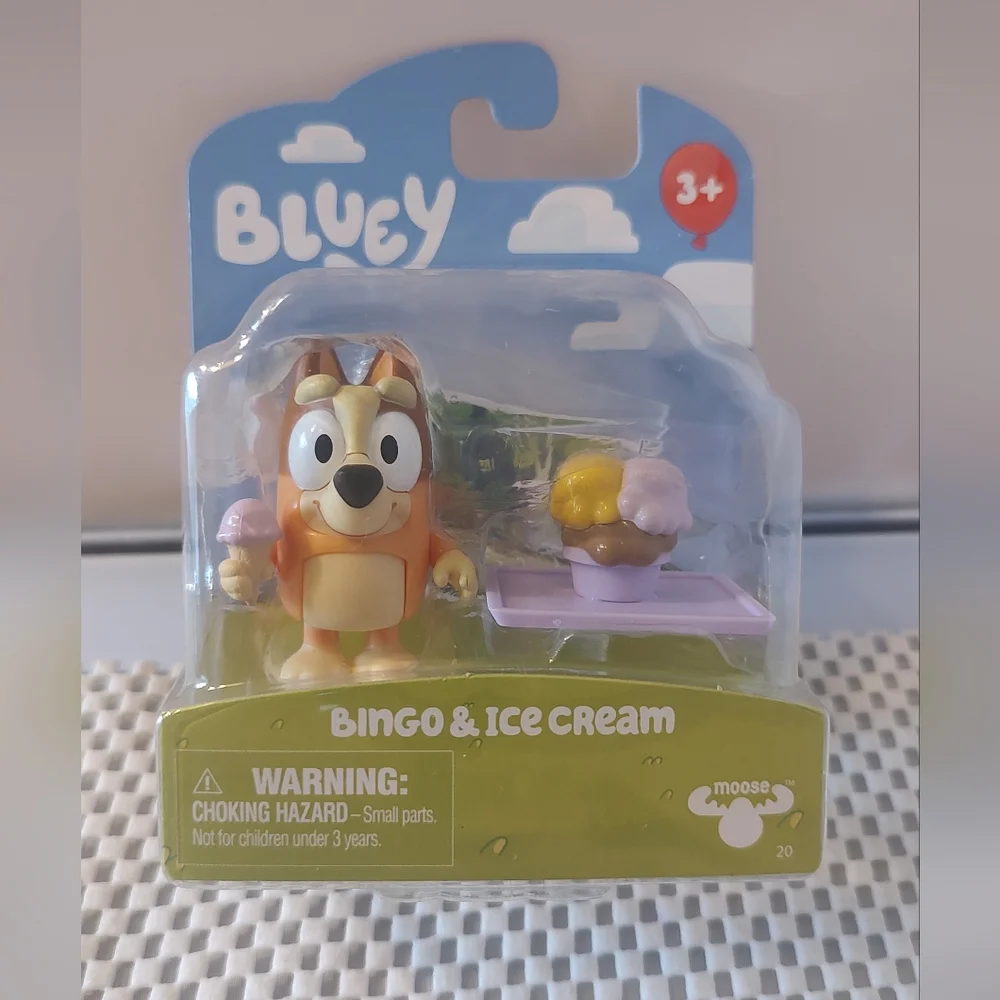 Bluey Cartoon Bingo & Ice Cream Figure NWT